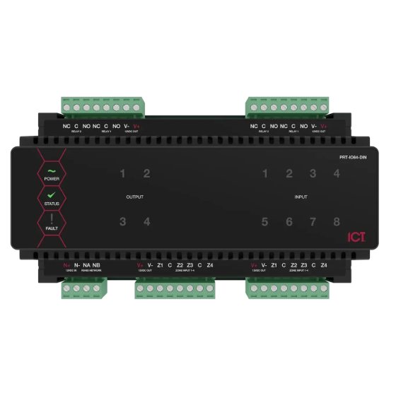 8 Input Expander Protege DIN Rail 8 input and 4 output expander | ICT Access Control ...